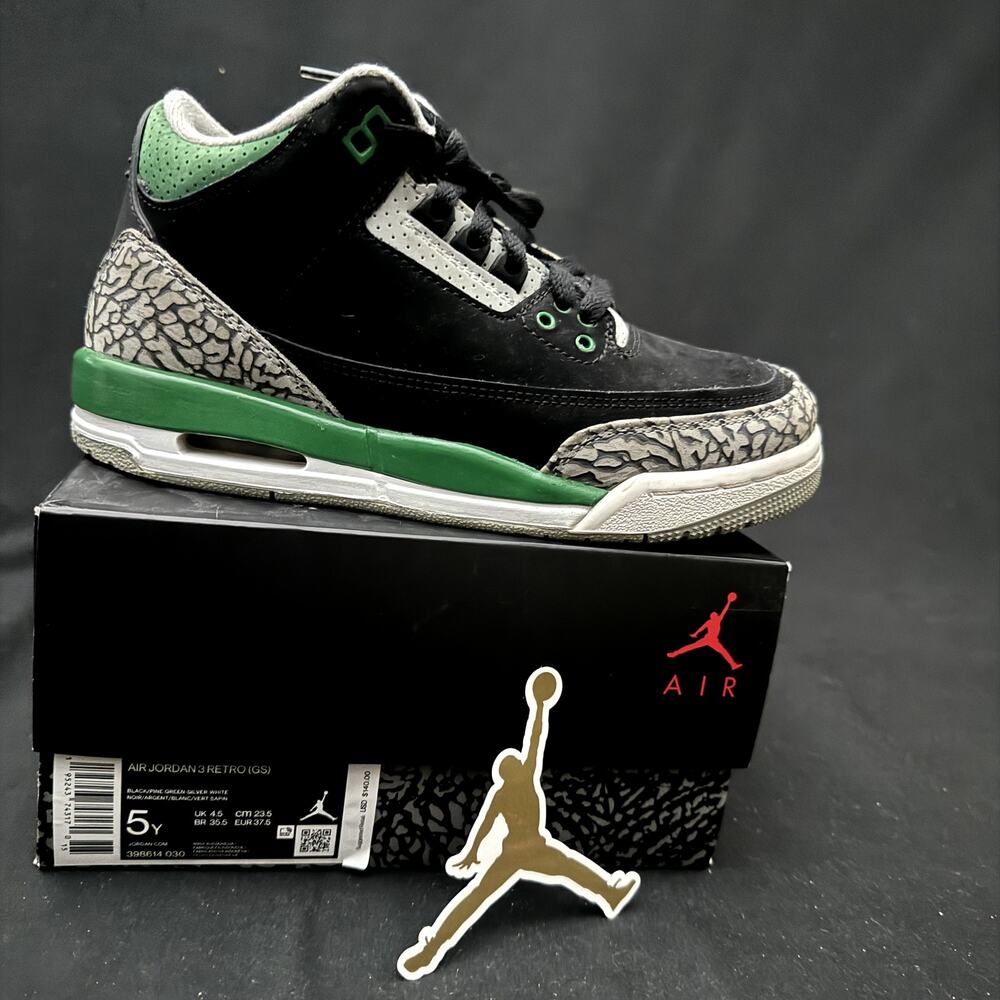 Size 5 - Nike Air Jordan 3 Retro GS Pine Green 2021 Shoes